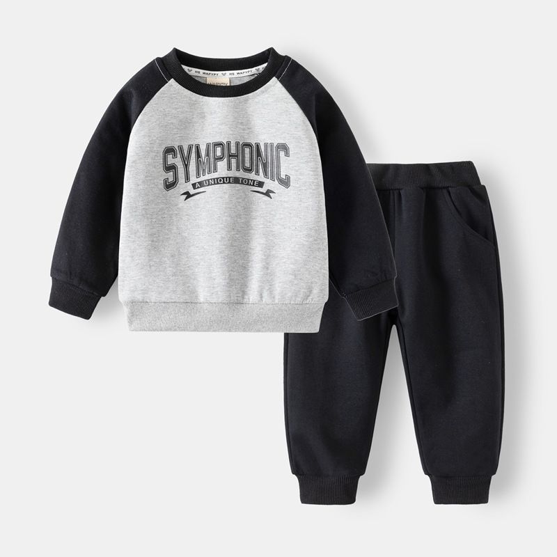 New clothing thick sweater children's baby clothes 4 to 8 years clothing boy baby suit casual baby clothing sets