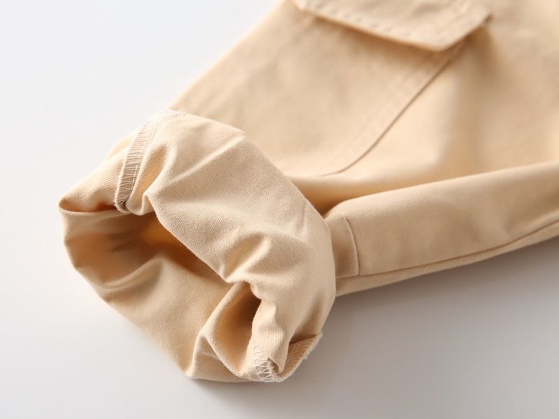 New Spring Autumn Streetwear Casual Solid Elastic Waist Boys Cargo Pants