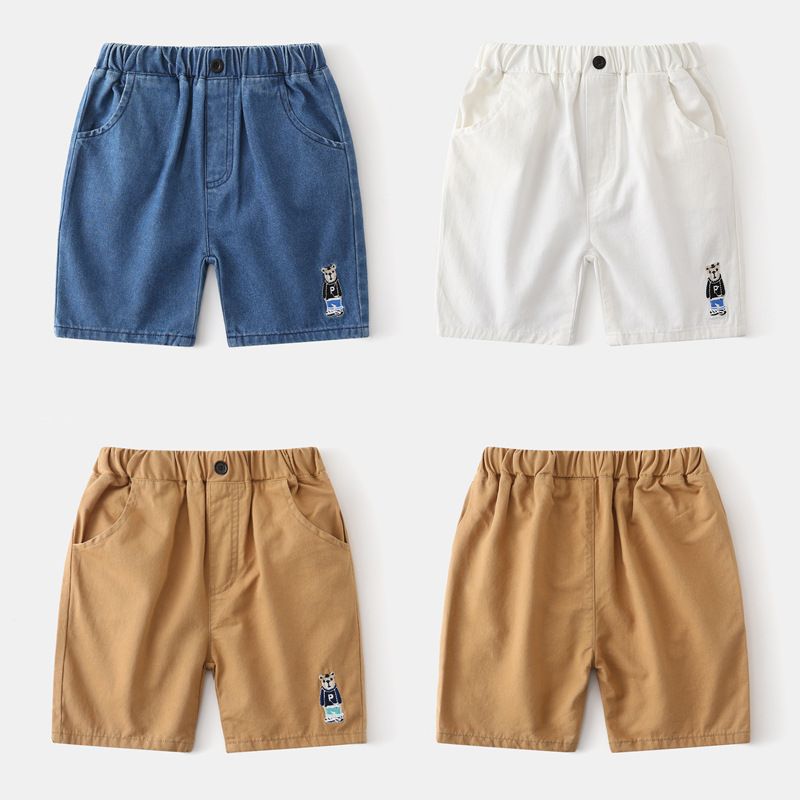 Kids Casual Shorts Boys 100%Cotton Fashion Shorts Quarter/Mid Cargo Pants Support Customized wholesale