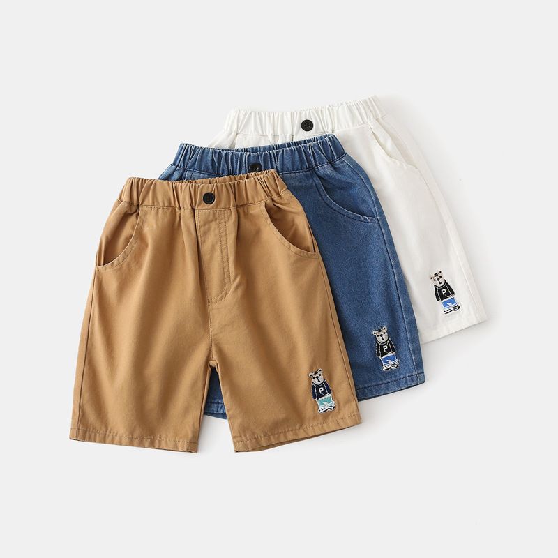 Kids Casual Shorts Boys 100%Cotton Fashion Shorts Quarter/Mid Cargo Pants Support Customized wholesale