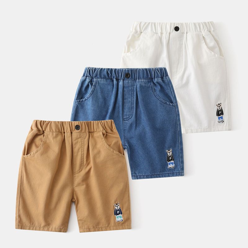 Kids Casual Shorts Boys 100%Cotton Fashion Shorts Quarter/Mid Cargo Pants Support Customized wholesale