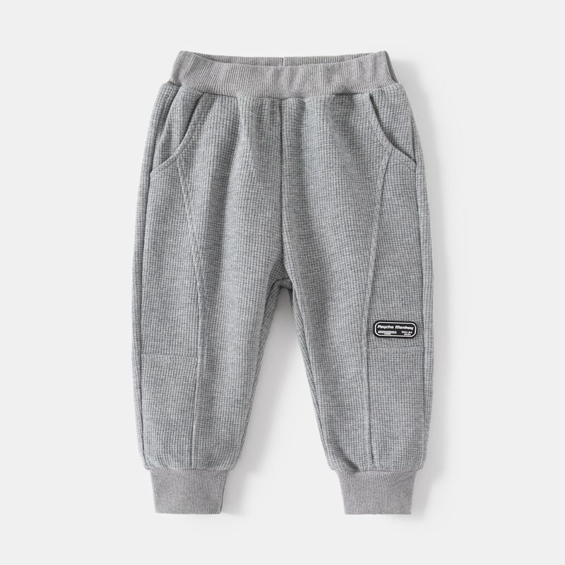 Baby fashion casual pants boy's sweatpants with fleece stylish baggy sweatpants