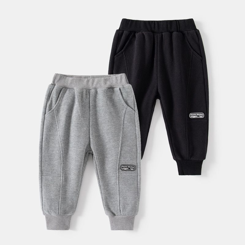 Baby fashion casual pants boy's sweatpants with fleece stylish baggy sweatpants