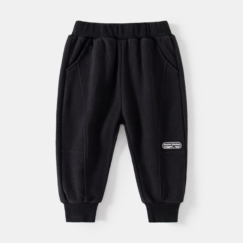 Baby fashion casual pants boy's sweatpants with fleece stylish baggy sweatpants