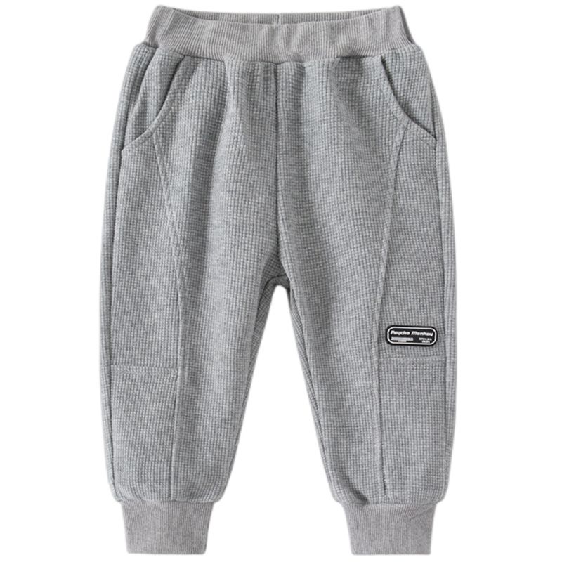 Baby fashion casual pants boy's sweatpants with fleece stylish baggy sweatpants
