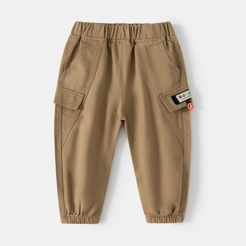 China factory high quality children's trousers toddler kids 1-8 years old boys solid long pants wholesale