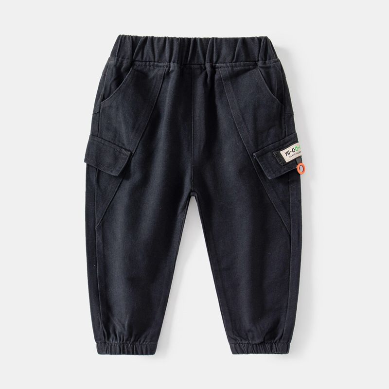 China factory high quality children's trousers toddler kids 1-8 years old boys solid long pants wholesale