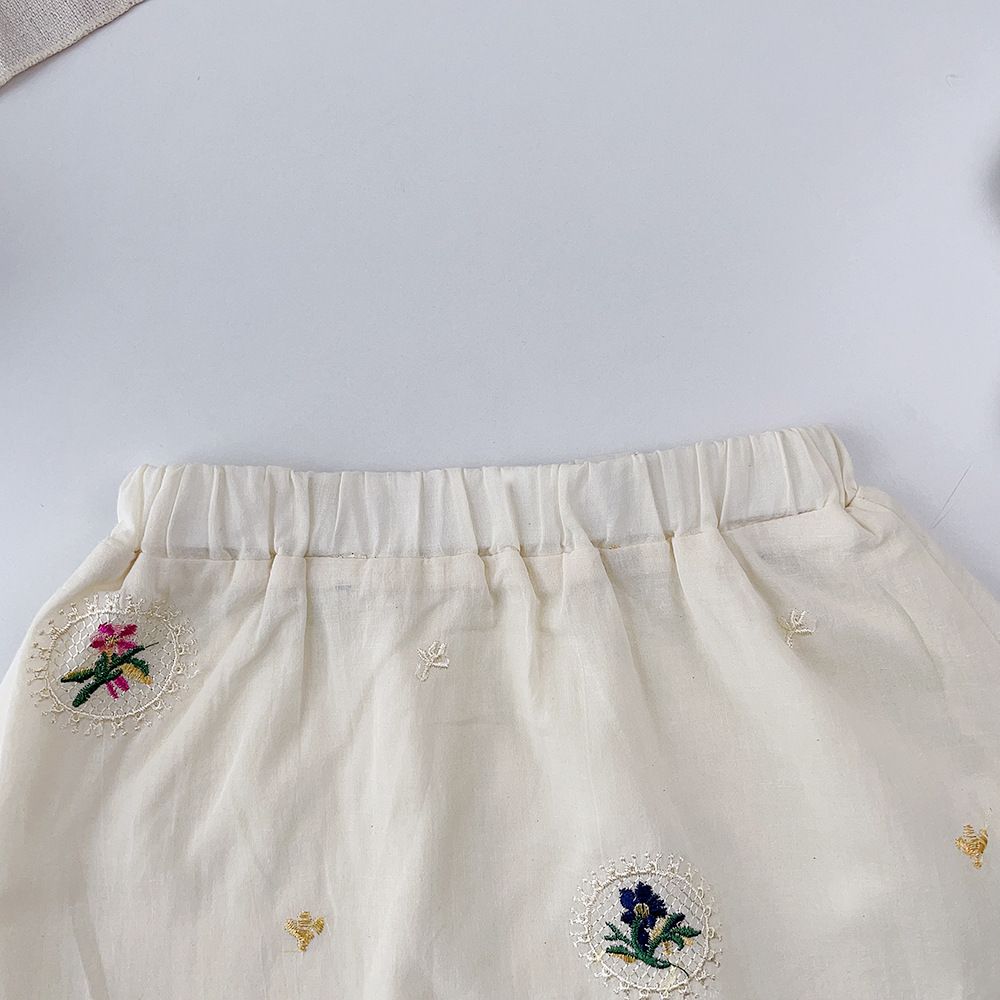 Children's clothes summer new style fresh embroidered suit for little girls 2-6 years old girls halter top + half skirt two-pcs