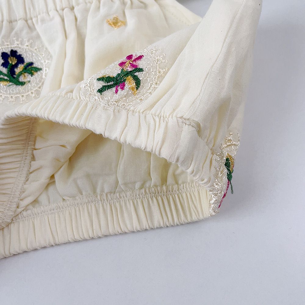 Children's clothes summer new style fresh embroidered suit for little girls 2-6 years old girls halter top + half skirt two-pcs