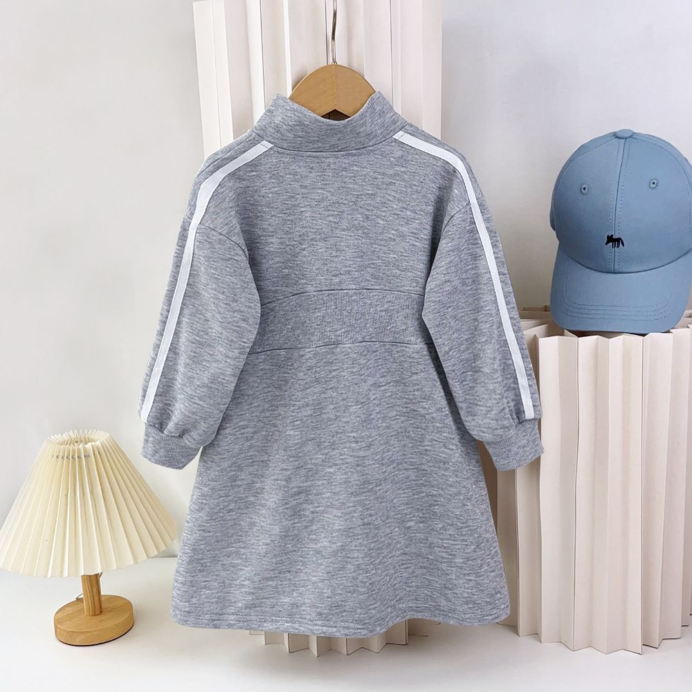 New Arrival Summer Baby Girls Long Sleeve Polo Dresses High Quality Wholesale Pure Cotton Kids Girls Clothing Sweatshirt Dress
