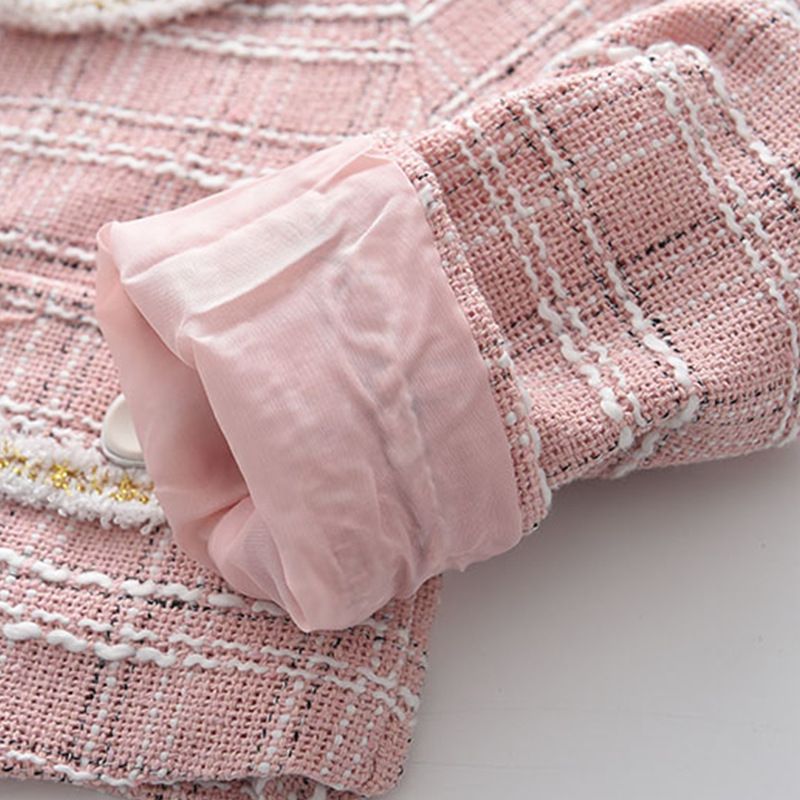 baby girls dresses princess new winter autumn elegant plaid coats with lace dress 2pcs suits clothes for kids