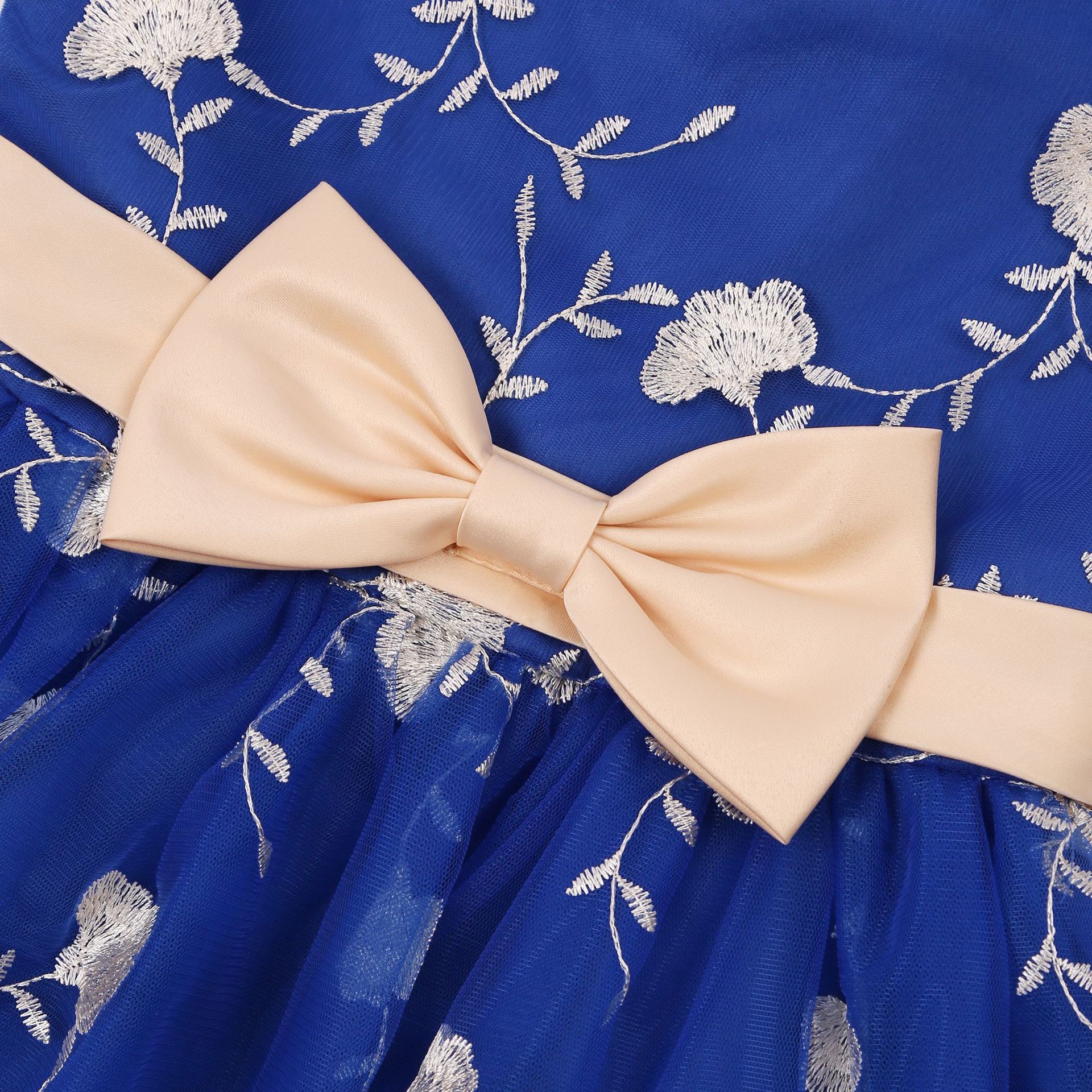 Latest children flower girl dress princess sleeveless baby girls party wear dress