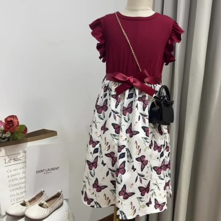 Children Clothing Girls Summer Clothes Princess Party Dress For 8-12 Y Teenage clothes Dresses