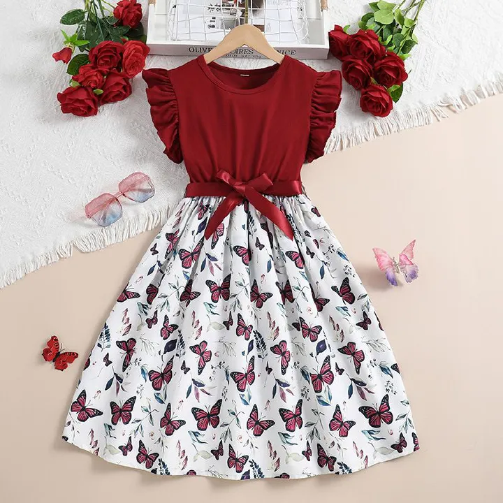 Children Clothing Girls Summer Clothes Princess Party Dress For 8-12 Y Teenage clothes Dresses