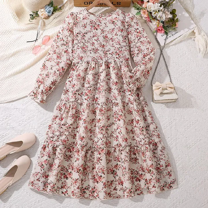 13-16Years Children Clothes  Kids Teenage Autumn Long Dress For 13 Year Old Girl   Dresses
