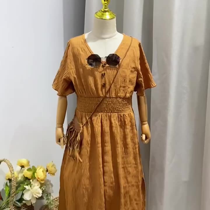 8-12Years summer Teenage Girls Dresses short sleeve girl ruffle dress solid color Baby Girls  Dresses