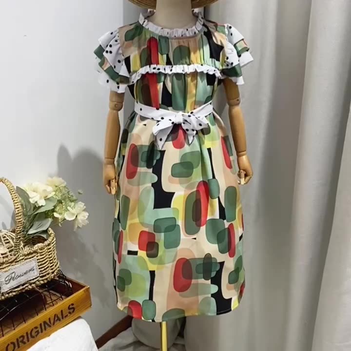 Children Clothing Children Kid Teenage  Boutique Teen Summer Girl's Clothing Dress   Baby Girls Dresses