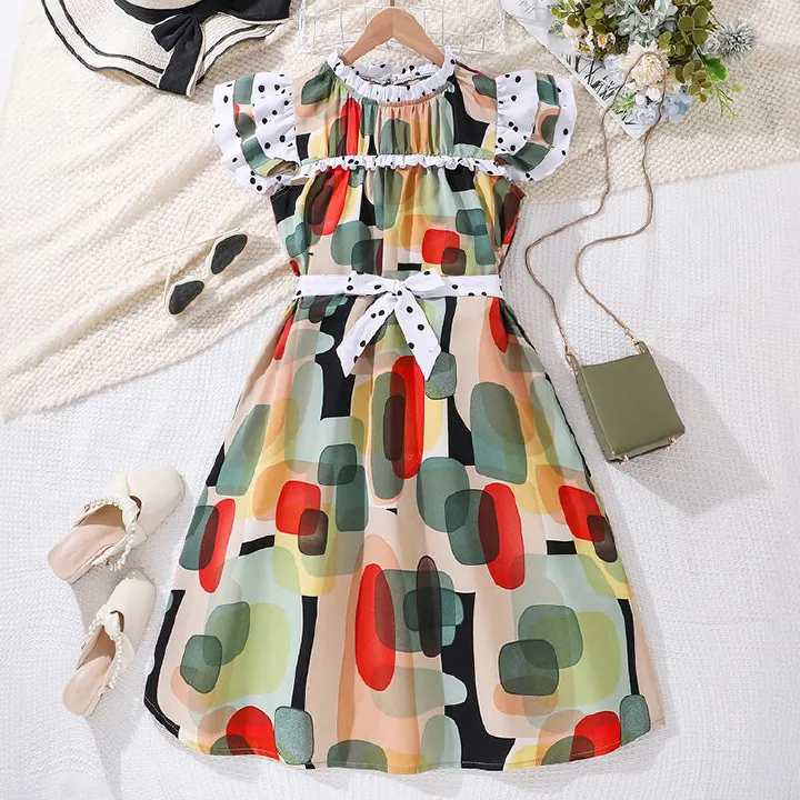 Children Clothing Children Kid Teenage  Boutique Teen Summer Girl's Clothing Dress   Baby Girls Dresses