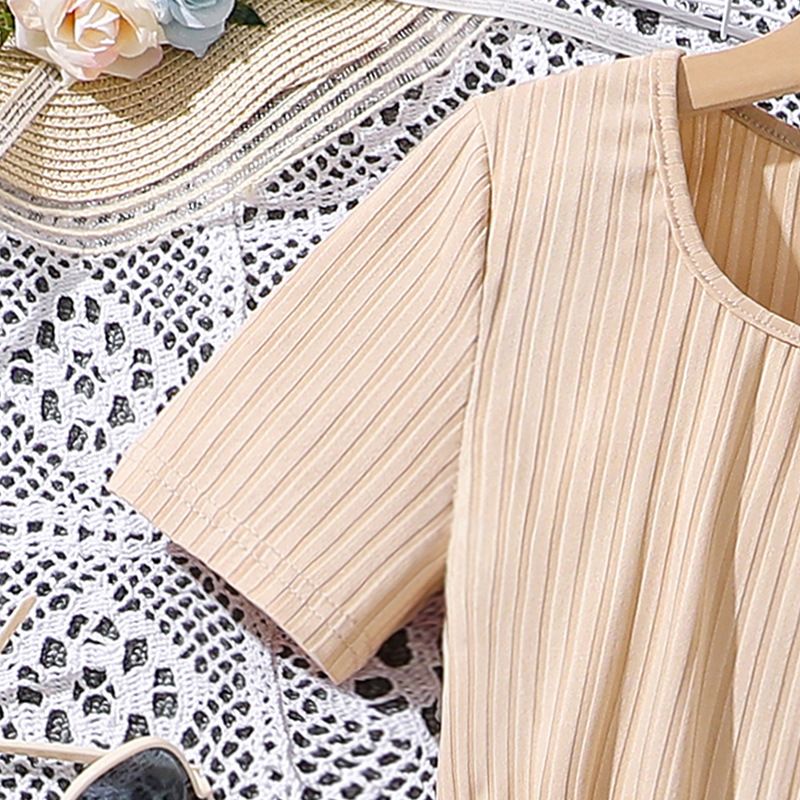 Women's Teenager's Suit Autumn New Sweet Floral Sling Dress Long Sleeve Coat Children's Wear Dress