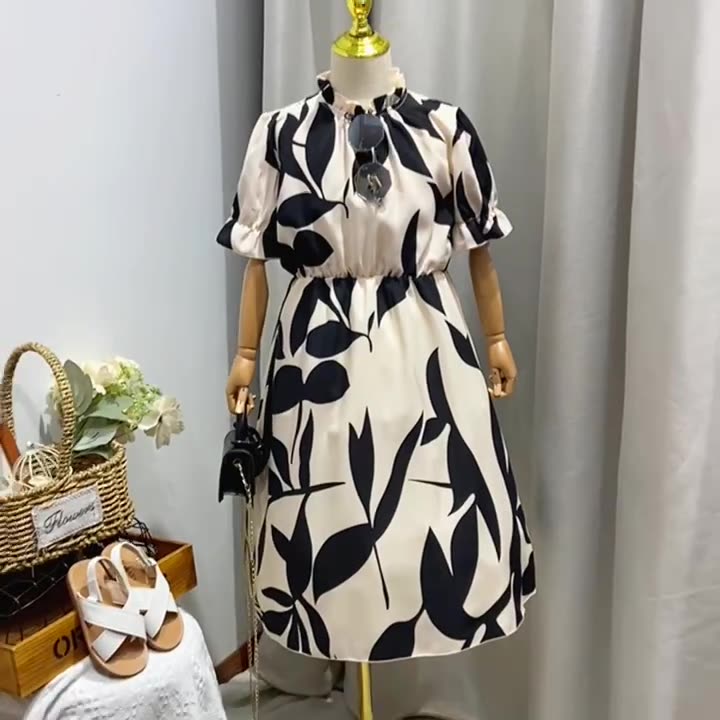 Summer New Design Kids Dress Printed Long Sleeve Kids Fashionable Princess Outfits Teenage Girls Children Dresses