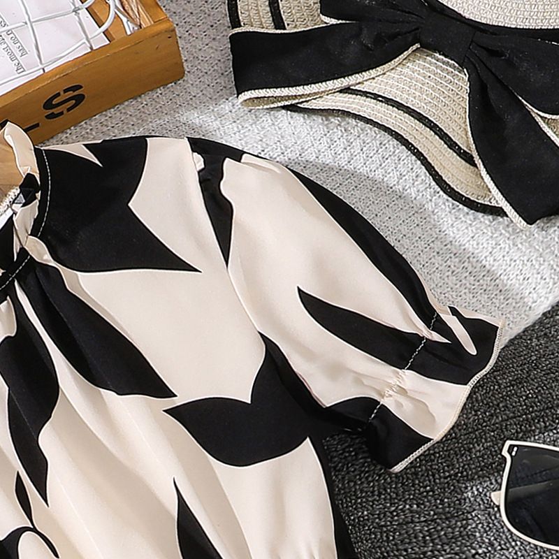 Summer New Design Kids Dress Printed Long Sleeve Kids Fashionable Princess Outfits Teenage Girls Children Dresses