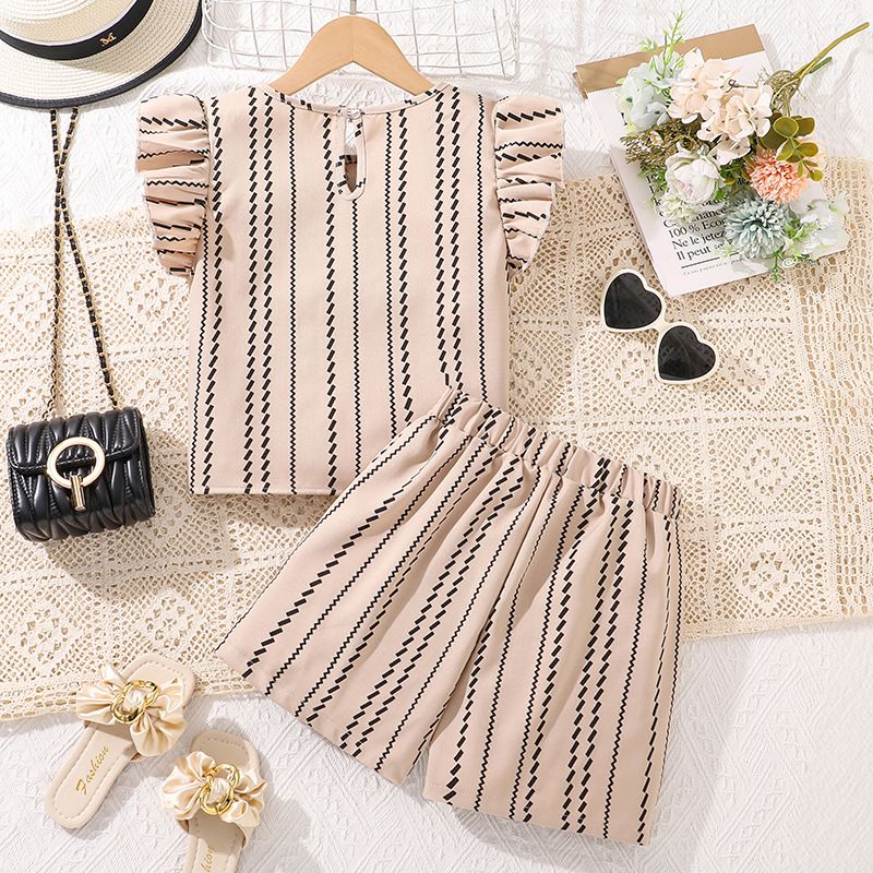 Europe and America Summer new style classy Knitted pattern sleeveless comfortable two-piece set