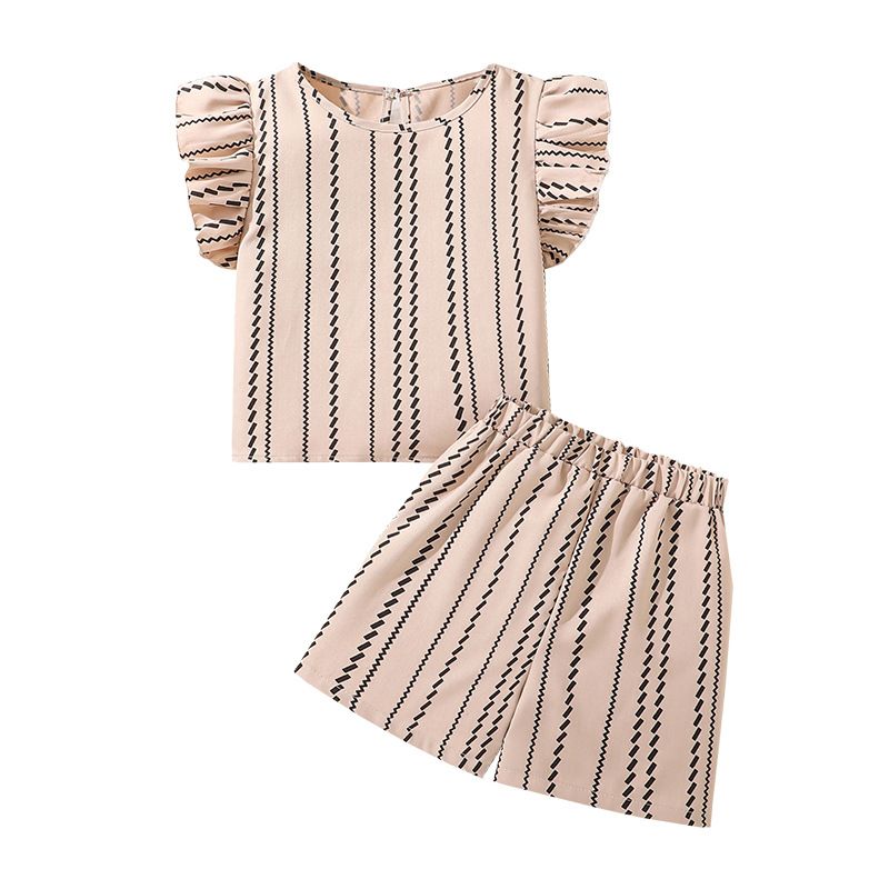 Europe and America Summer new style classy Knitted pattern sleeveless comfortable two-piece set