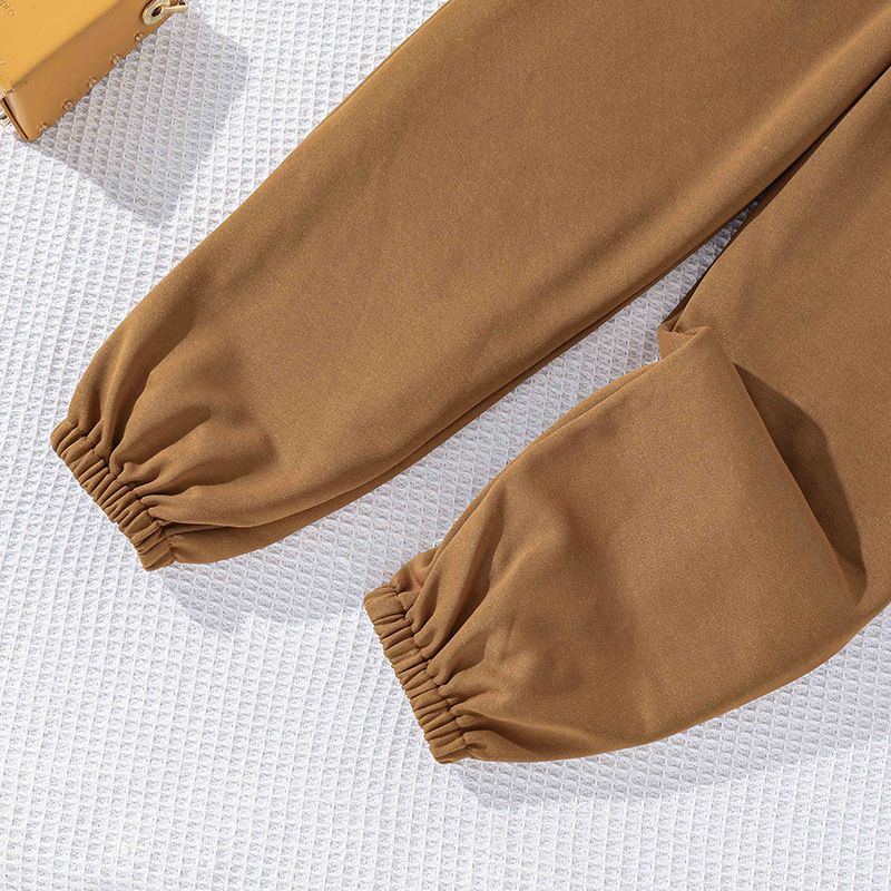 Boys and girls children's daily wear autumn new crewneck long-sleeved hoodie pants kids student casual two-piece set  Clothing Sets