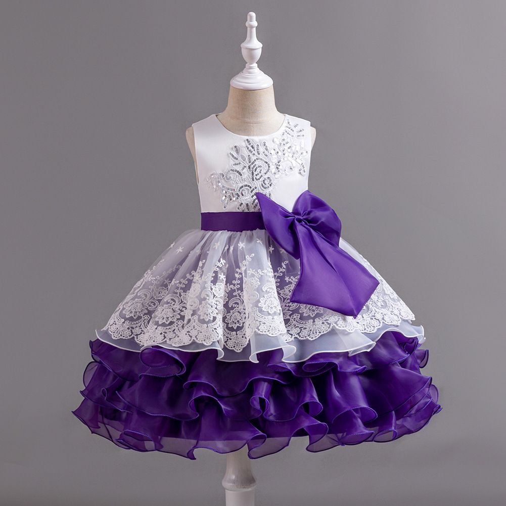 Girls Princess Flower Luxury Party Formal Dresses For Wedding Birthday Tutu Dress Children Elegant Fluffy Clothing for 4-10 Year Dress