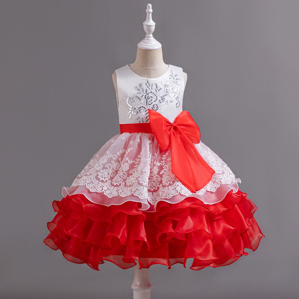 Girls Princess Flower Luxury Party Formal Dresses For Wedding Birthday Tutu Dress Children Elegant Fluffy Clothing for 4-10 Year Dress