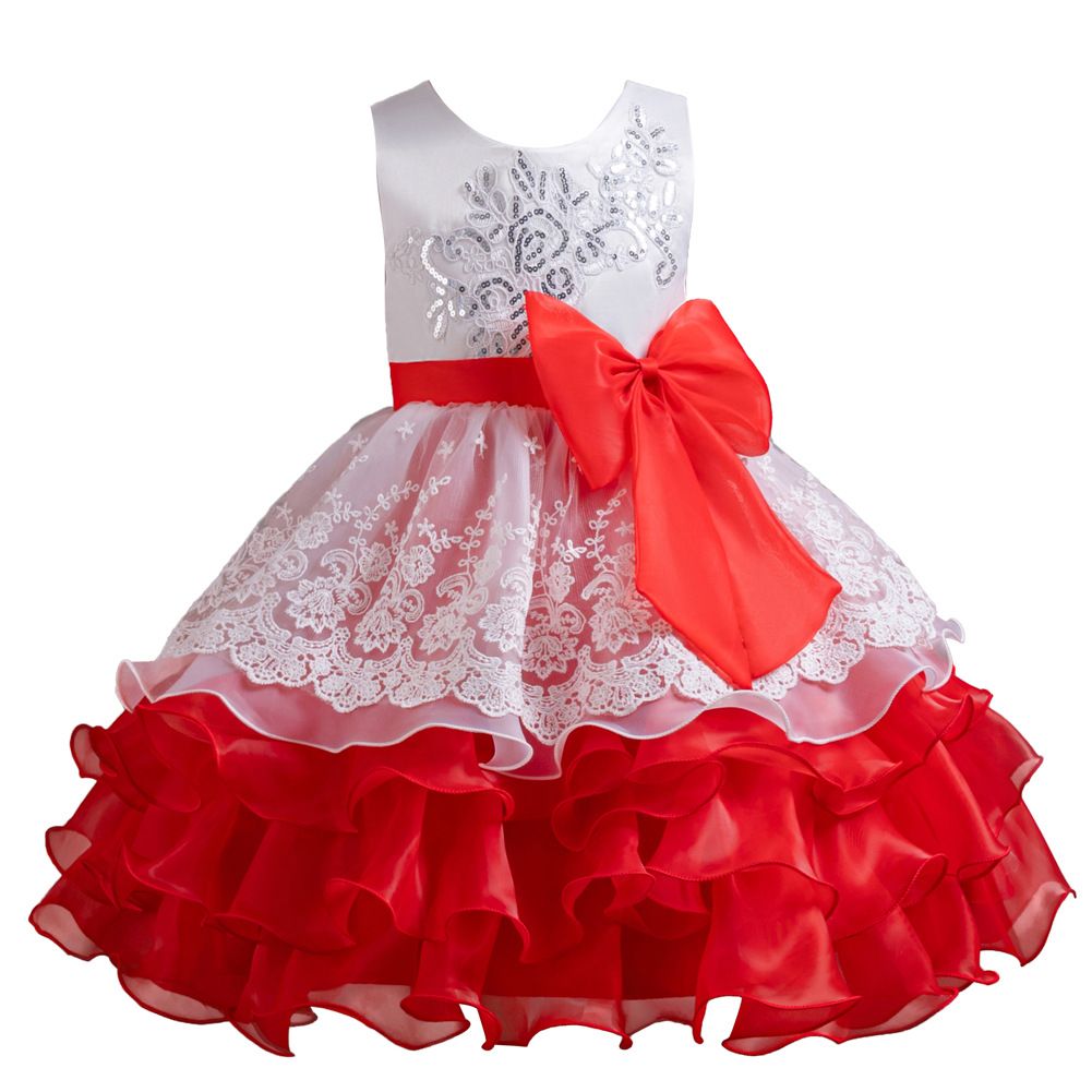 Girls Princess Flower Luxury Party Formal Dresses For Wedding Birthday Tutu Dress Children Elegant Fluffy Clothing for 4-10 Year Dress
