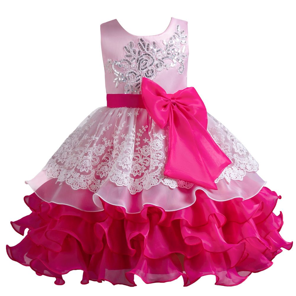 Girls Princess Flower Luxury Party Formal Dresses For Wedding Birthday Tutu Dress Children Elegant Fluffy Clothing for 4-10 Year Dress