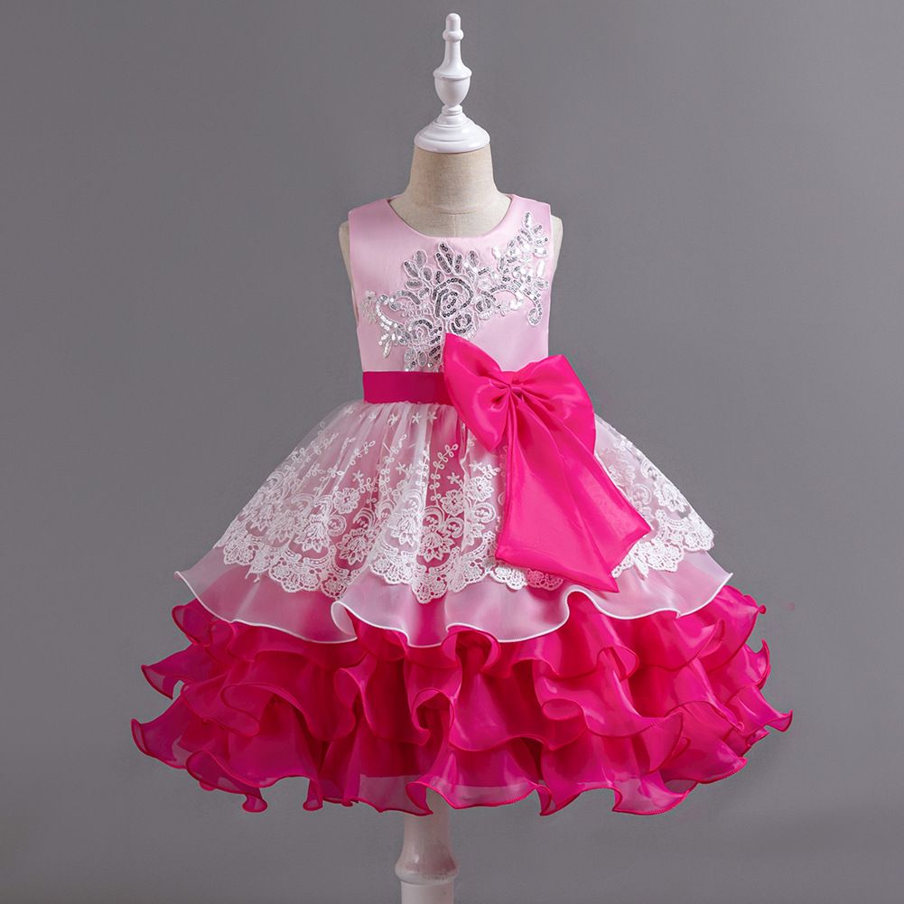 Girls Princess Flower Luxury Party Formal Dresses For Wedding Birthday Tutu Dress Children Elegant Fluffy Clothing for 4-10 Year Dress