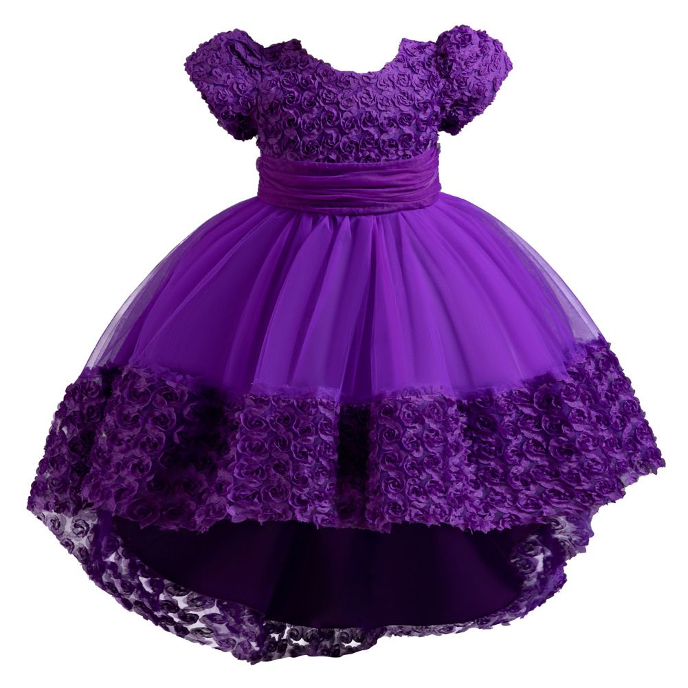 New Red Color Kids Party toddlers party kids clothing children latest dress  Girls Clothing  Dress