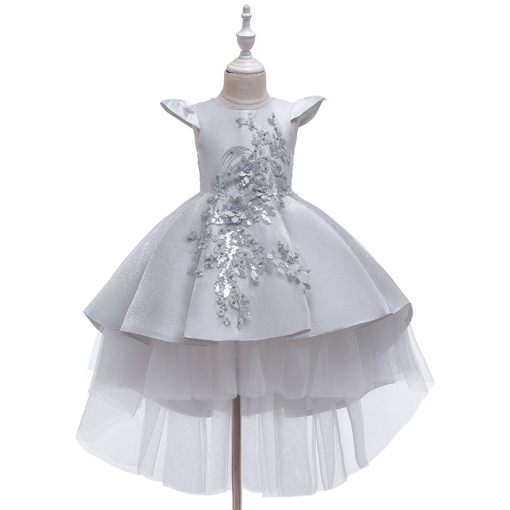 Party Dress Wedding Birthday Kids Christmas Ceremonies Dresses Flowers Sequined Vestidos De Gala Vestido Adolescente 12 Years Dress