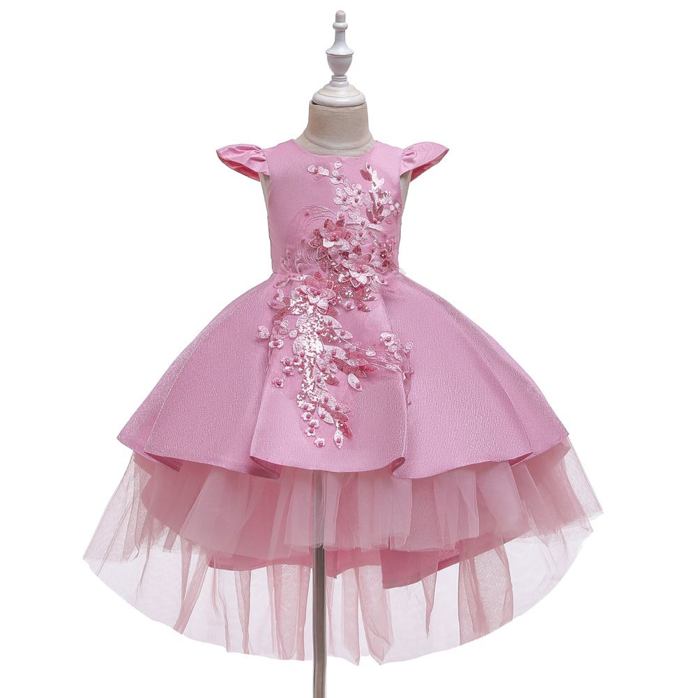 Party Dress Wedding Birthday Kids Christmas Ceremonies Dresses Flowers Sequined Vestidos De Gala Vestido Adolescente 12 Years Dress