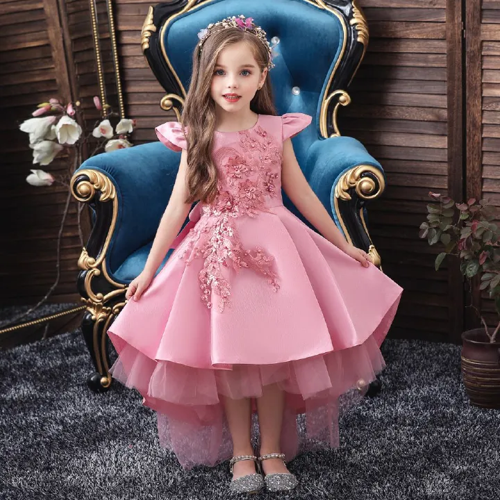 Party Dress Wedding Birthday Kids Christmas Ceremonies Dresses Flowers Sequined Vestidos De Gala Vestido Adolescente 12 Years Dress