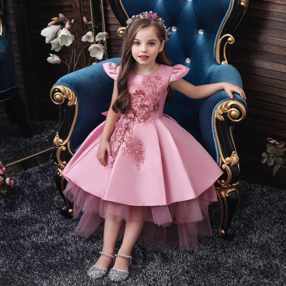 Party Dress Wedding Birthday Kids Christmas Ceremonies Dresses Flowers Sequined Vestidos De Gala Vestido Adolescente 12 Years Dress