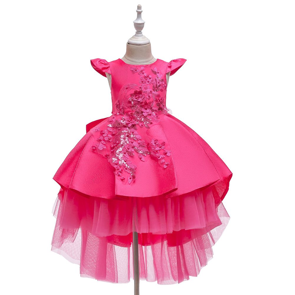 Party Dress Wedding Birthday Kids Christmas Ceremonies Dresses Flowers Sequined Vestidos De Gala Vestido Adolescente 12 Years Dress