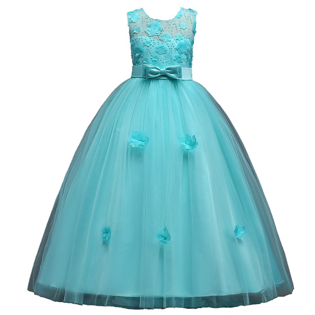 style young girl evening party dress flower girl wedding gown for 3-12yrs elegant Children's graduation dress