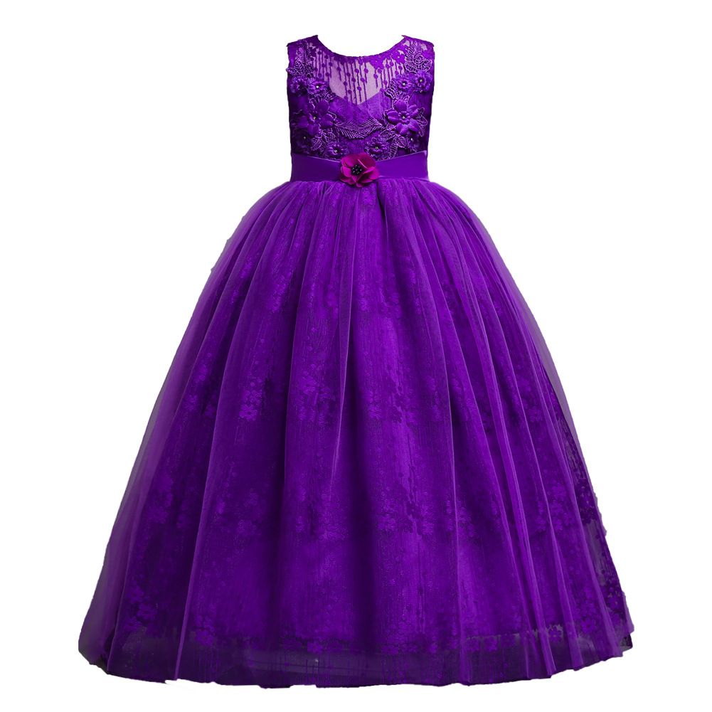 Goodada Garment Summer Fashion Baby Tulle Lovely Beading Dress Kids Birthday Party Fancy Ball Gowns Flower Girl Dresses