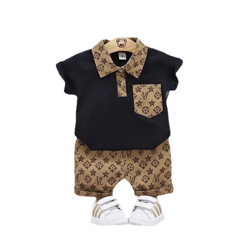 Toddler Boys Summer Clothes Sets Polo T-shirt and Shorts 2 Piece Trendy Kids Clothes Cotton Shorts Outfits  Sets