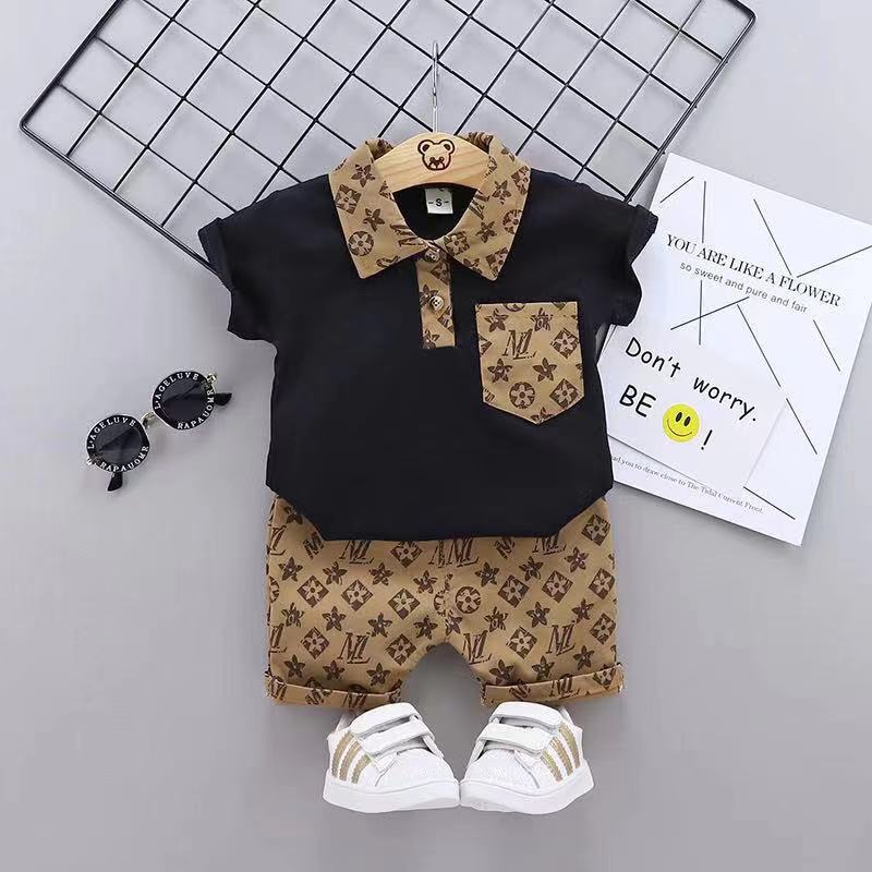 Toddler Boys Summer Clothes Sets Polo T-shirt and Shorts 2 Piece Trendy Kids Clothes Cotton Shorts Outfits  Sets