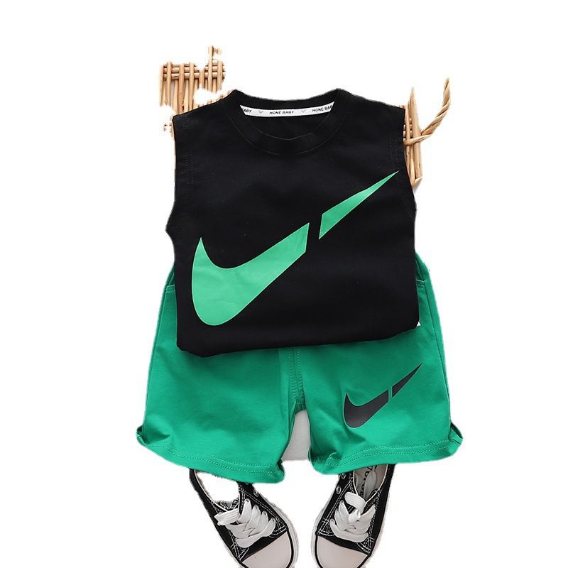 Toddler Infant Clothes Boys Set Clothes Kids Printed Cotton Sleeveless T Shirt Tops Shorts Pants Baby Summer Clothes Sets