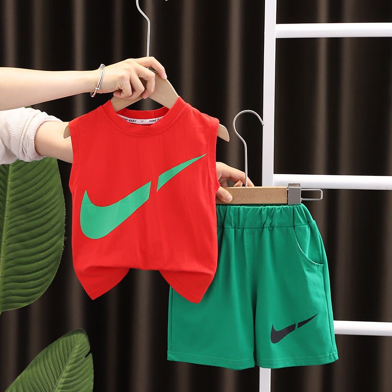 Toddler Infant Clothes Boys Set Clothes Kids Printed Cotton Sleeveless T Shirt Tops Shorts Pants Baby Summer Clothes Sets