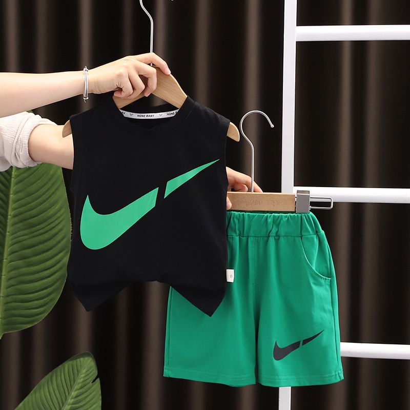 Toddler Infant Clothes Boys Set Clothes Kids Printed Cotton Sleeveless T Shirt Tops Shorts Pants Baby Summer Clothes Sets