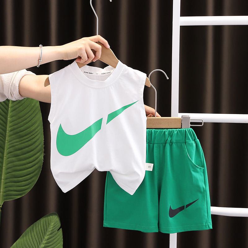 Toddler Infant Clothes Boys Set Clothes Kids Printed Cotton Sleeveless T Shirt Tops Shorts Pants Baby Summer Clothes Sets