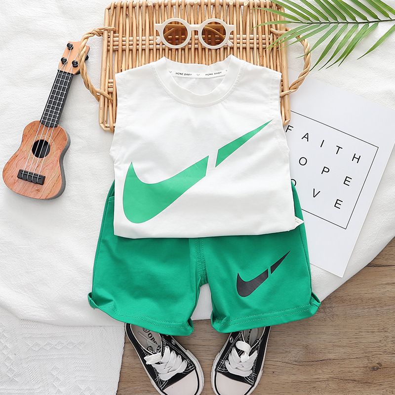 Toddler Infant Clothes Boys Set Clothes Kids Printed Cotton Sleeveless T Shirt Tops Shorts Pants Baby Summer Clothes Sets