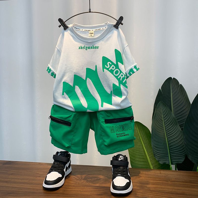 New Summer Baby Clothes for 3 Years Kids Supply Cheap Cartoon Character Outfit Shorts and jeans boys Shorts Sets