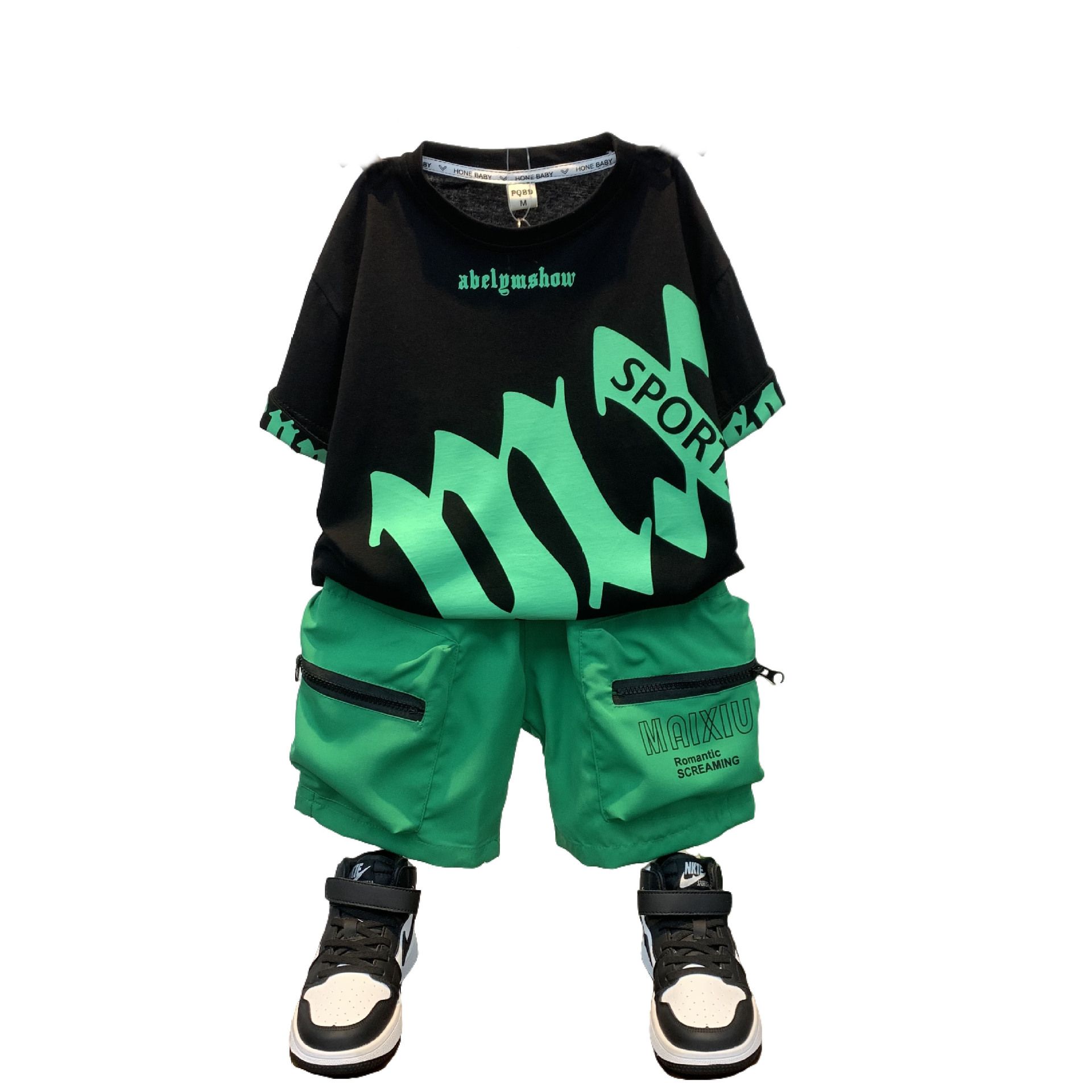 New Summer Baby Clothes for 3 Years Kids Supply Cheap Cartoon Character Outfit Shorts and jeans boys Shorts Sets